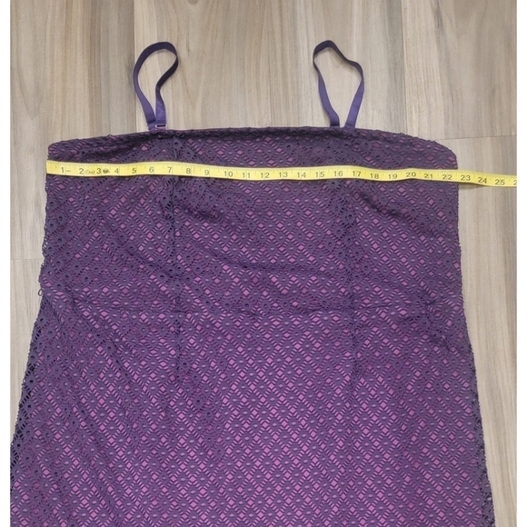 Lane Bryant Purple Crochet Dress with removable straps - Picture 2 of 9